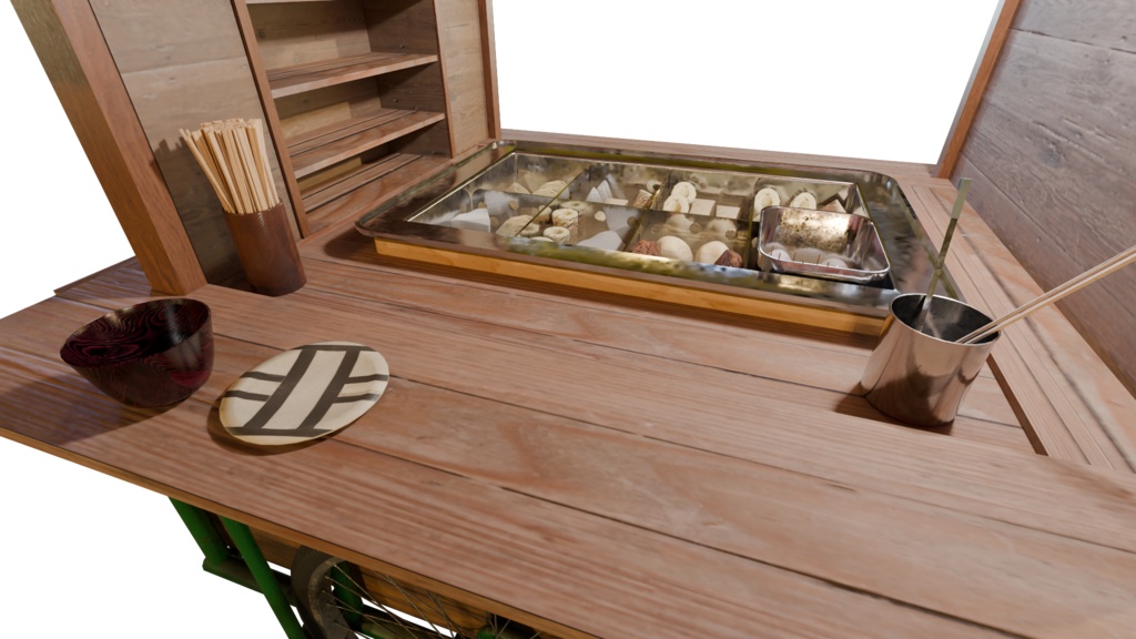 【3DCG】おでん屋台