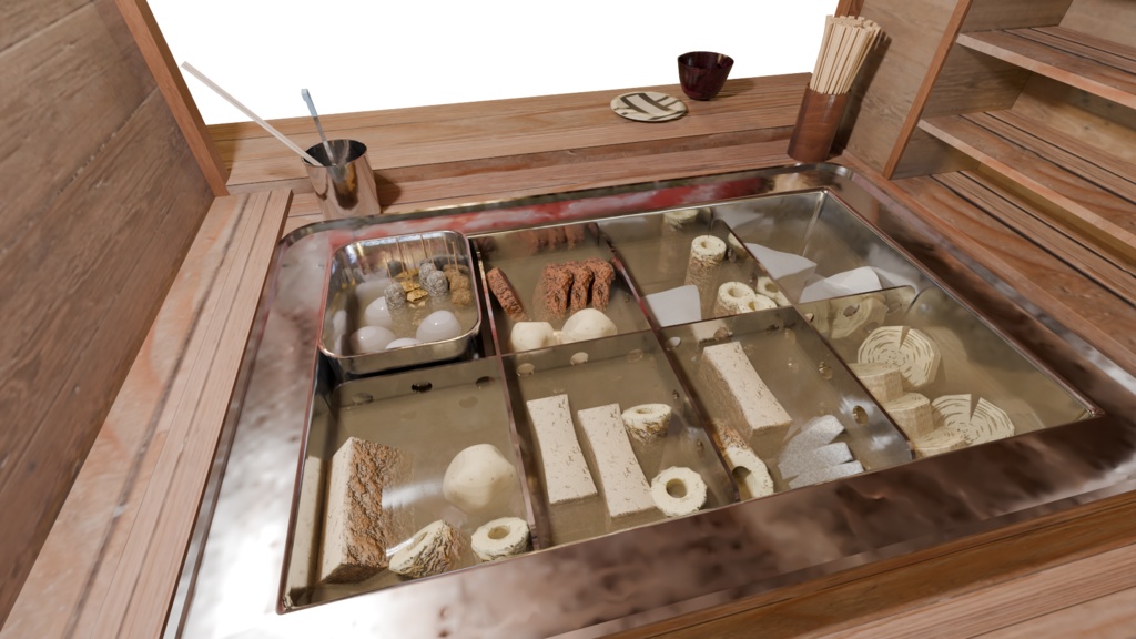 【3DCG】おでん屋台