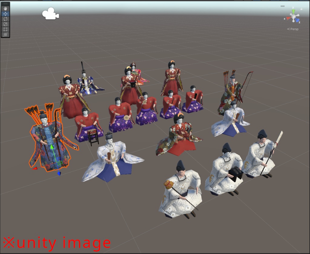 【3DCG】雛人形18体セット