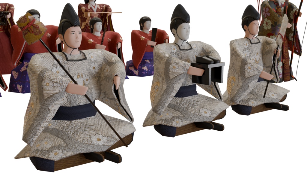 【3DCG】雛人形18体セット