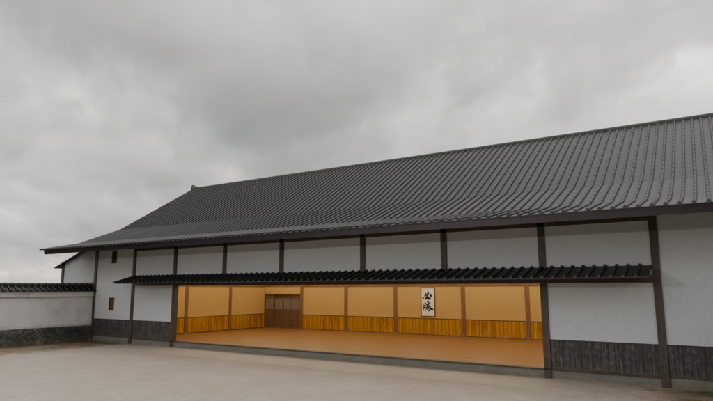 【3DCG】弓道場セット