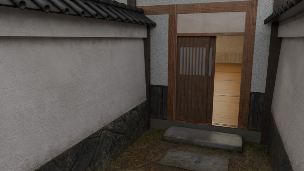 【3DCG】弓道場セット