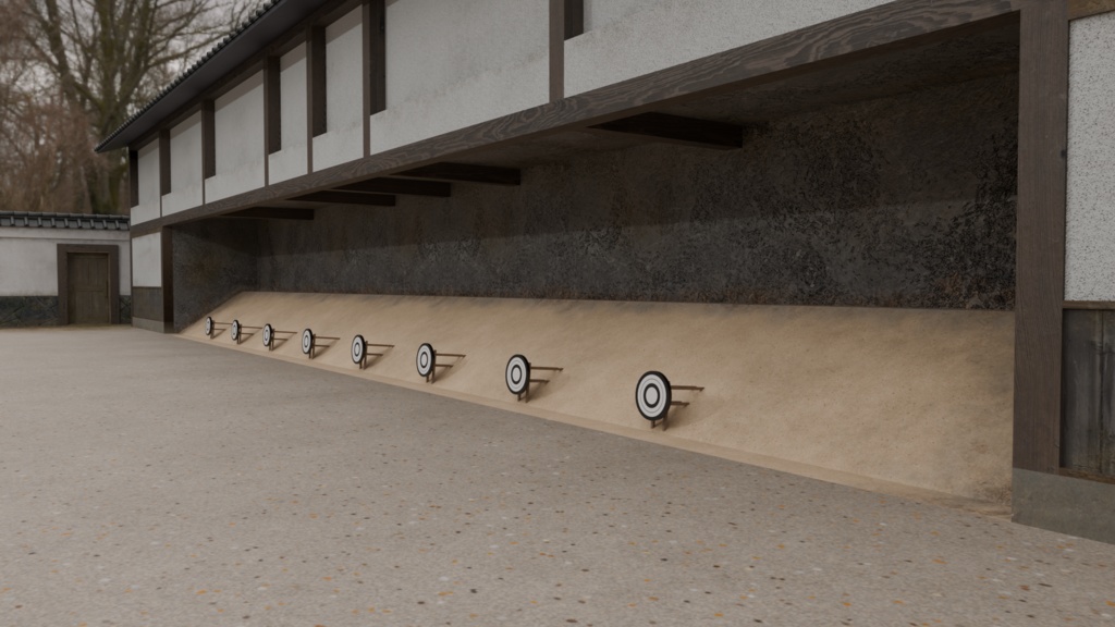 【3DCG】弓道場セット