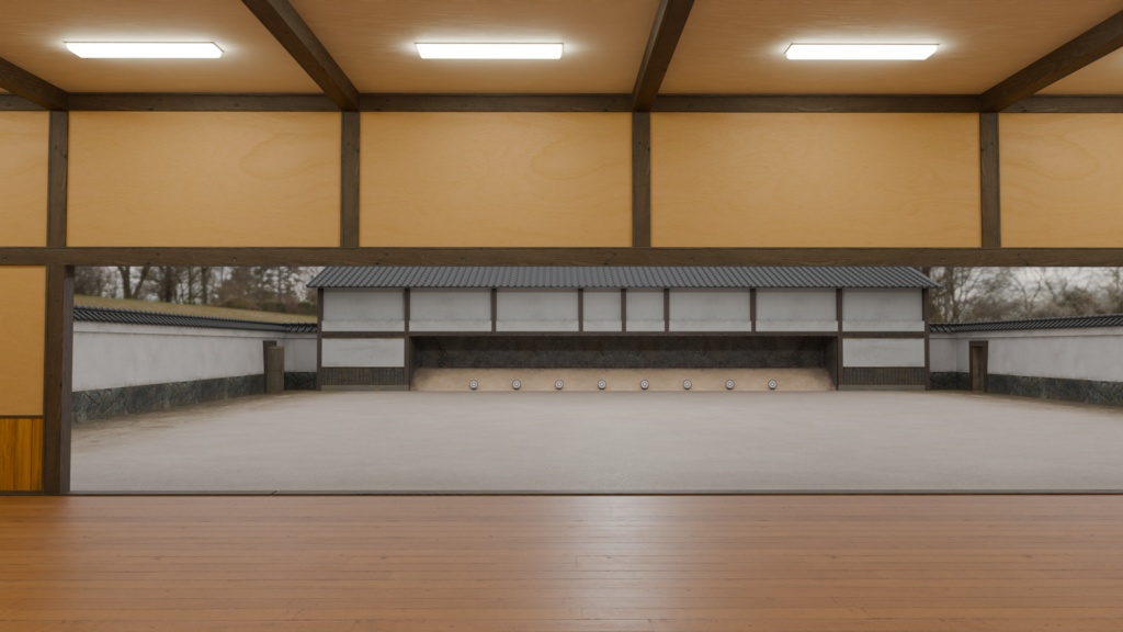 【3DCG】弓道場セット