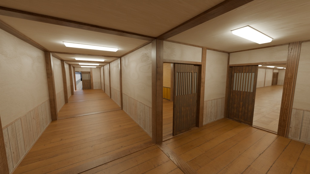 【3DCG】弓道場セット