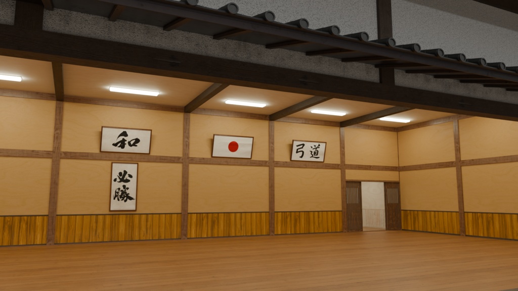 【3DCG】弓道場セット