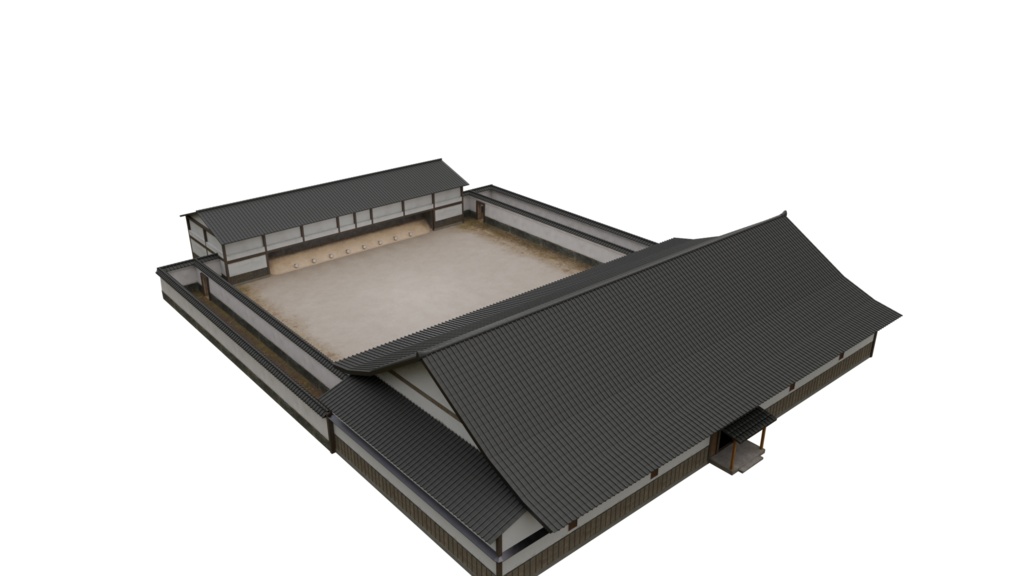 【3DCG】弓道場セット