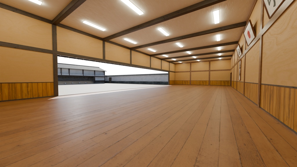 【3DCG】弓道場セット