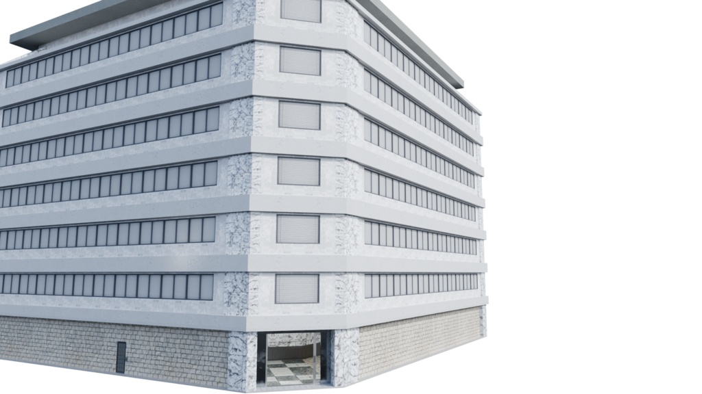 【3DCG】雑居ビル4種セット