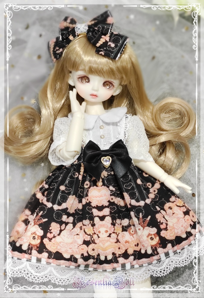 幼sd ドール服 ワンピース ソックス 3点セット ウサギチョコ Rosenliadoll Booth