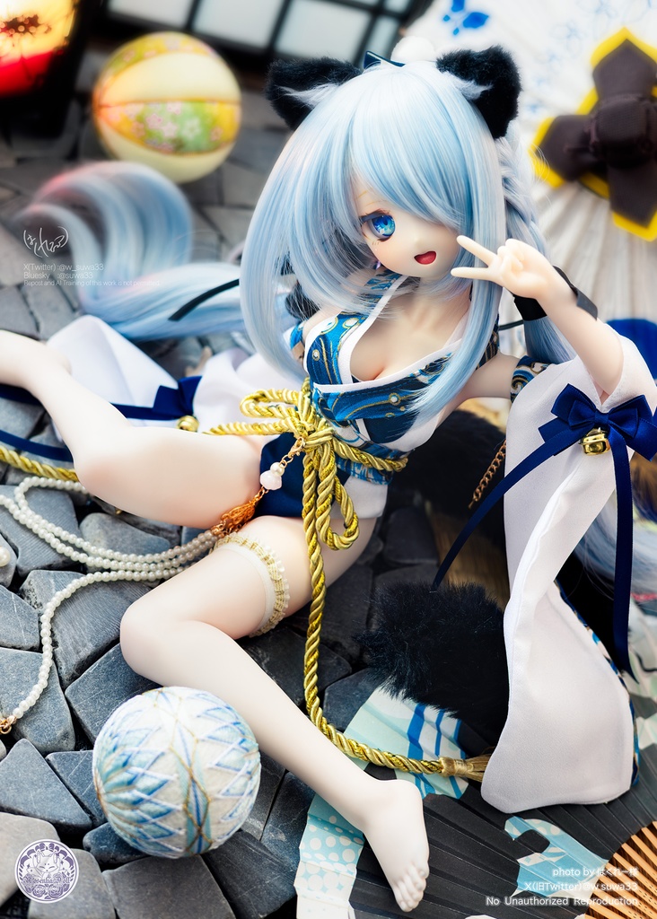 「かぐら水泳部」~2WAY水着~ MDD・SDM通用 ドール服 和風水着 8点セット