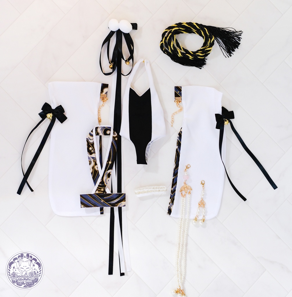 「かぐら水泳部」~2WAY水着~ MDD・SDM通用 ドール服 和風水着 8点セット