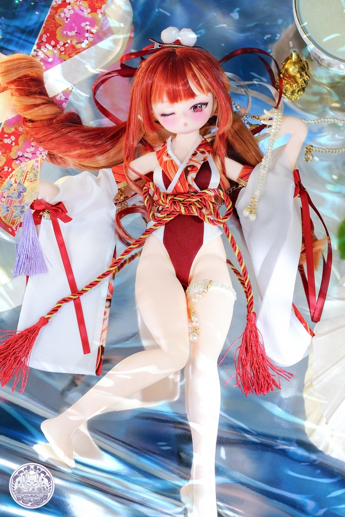 「かぐら水泳部」~2WAY水着~ MDD・SDM通用 ドール服 和風水着 8点セット