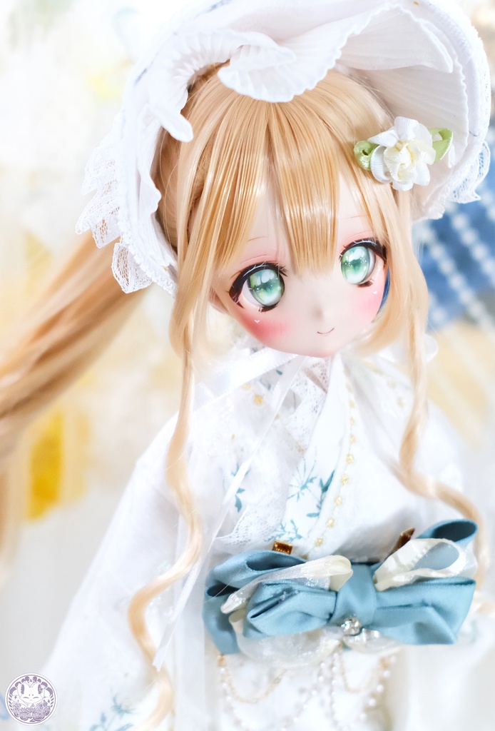 「はくろ小倉」MDD・SDM通用 ドール服 和洋風ドレス 8点セット 着物 浴衣