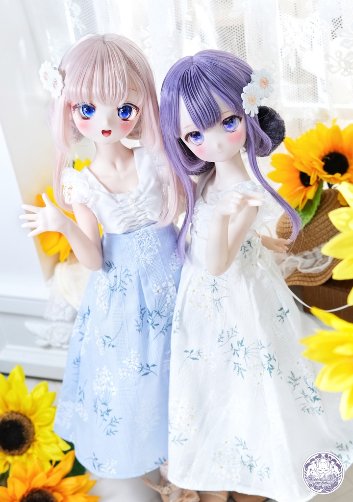 「ブロッサムミューズ」MDD・SDM通用 ドール服 日常スカート 4点セット