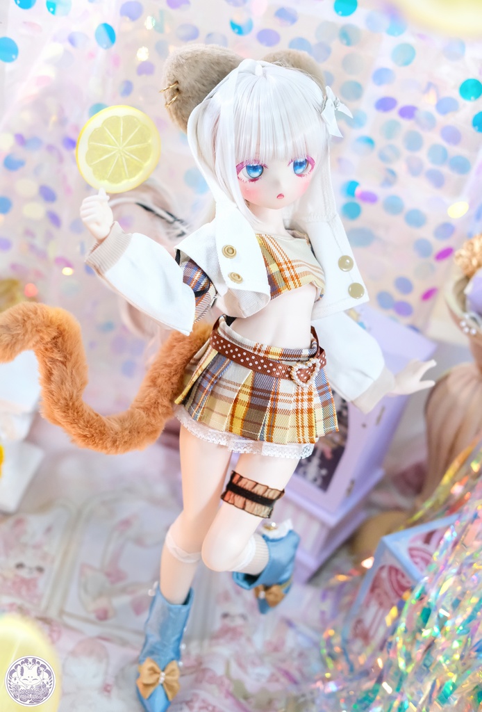 「にゃんぽんぽん♡すとりーと」MDD・SDM通用 ドール服 ワンピース ソックス 8点セット