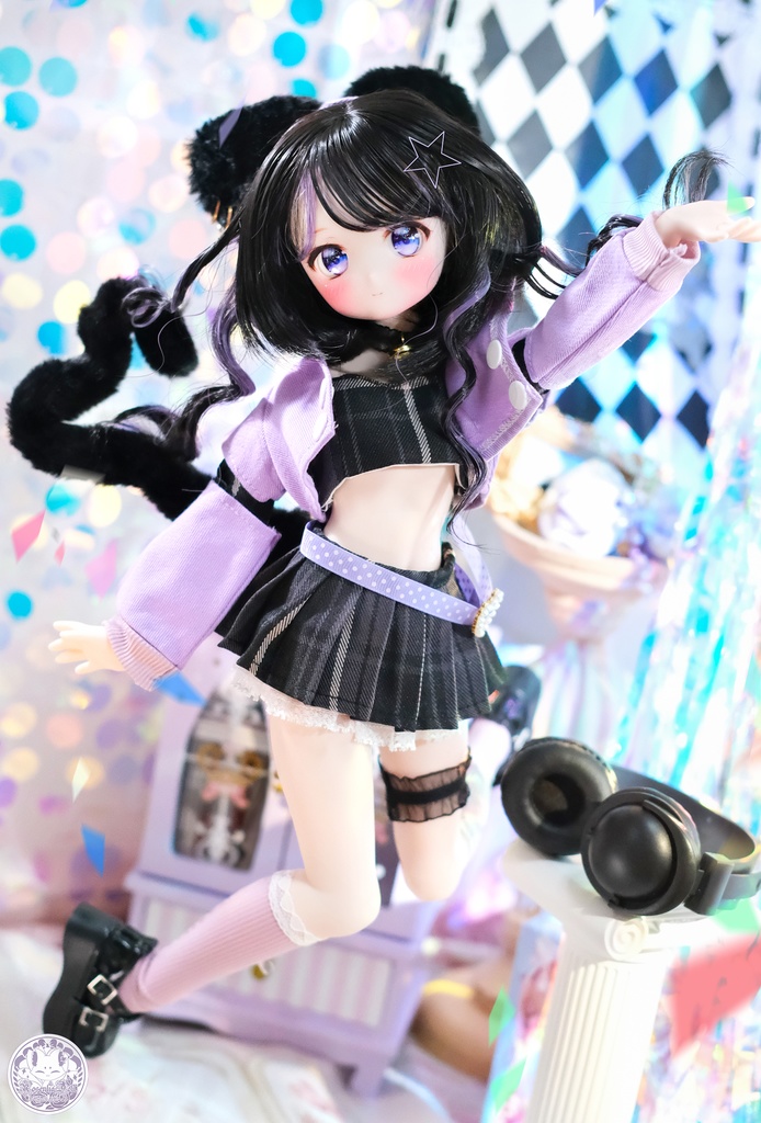 「にゃんぽんぽん♡すとりーと」MDD・SDM通用 ドール服 ワンピース ソックス 8点セット