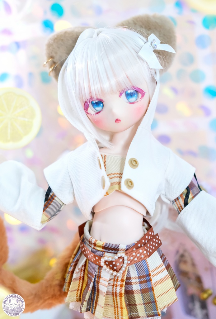「にゃんぽんぽん♡すとりーと」MDD・SDM通用 ドール服 ワンピース ソックス 8点セット