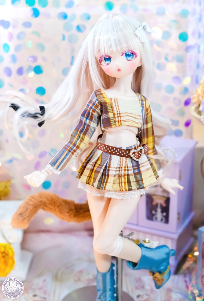 「にゃんぽんぽん♡すとりーと」MDD・SDM通用 ドール服 ワンピース ソックス 8点セット