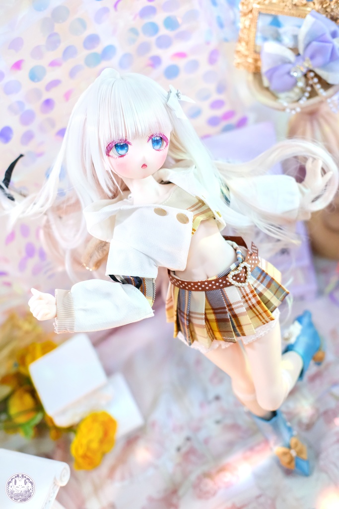 「にゃんぽんぽん♡すとりーと」MDD・SDM通用 ドール服 ワンピース ソックス 8点セット