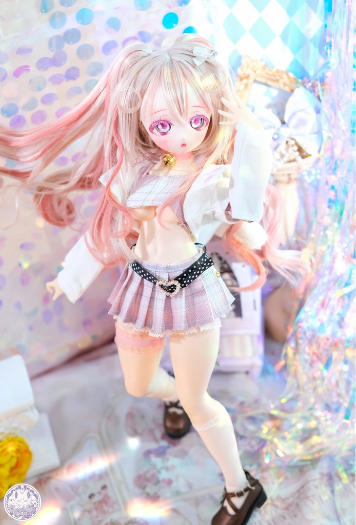 「にゃんぽんぽん♡すとりーと」MDD・SDM通用 ドール服 ワンピース ソックス 8点セット
