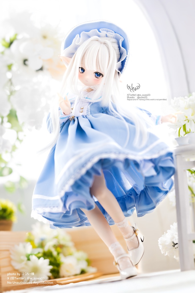 「フラワーレター」MDD・SDM・1/4サイズ通用 ドール服 5点セット