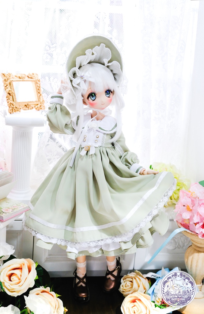 「フラワーレター」MDD・SDM・1/4サイズ通用 ドール服 5点セット