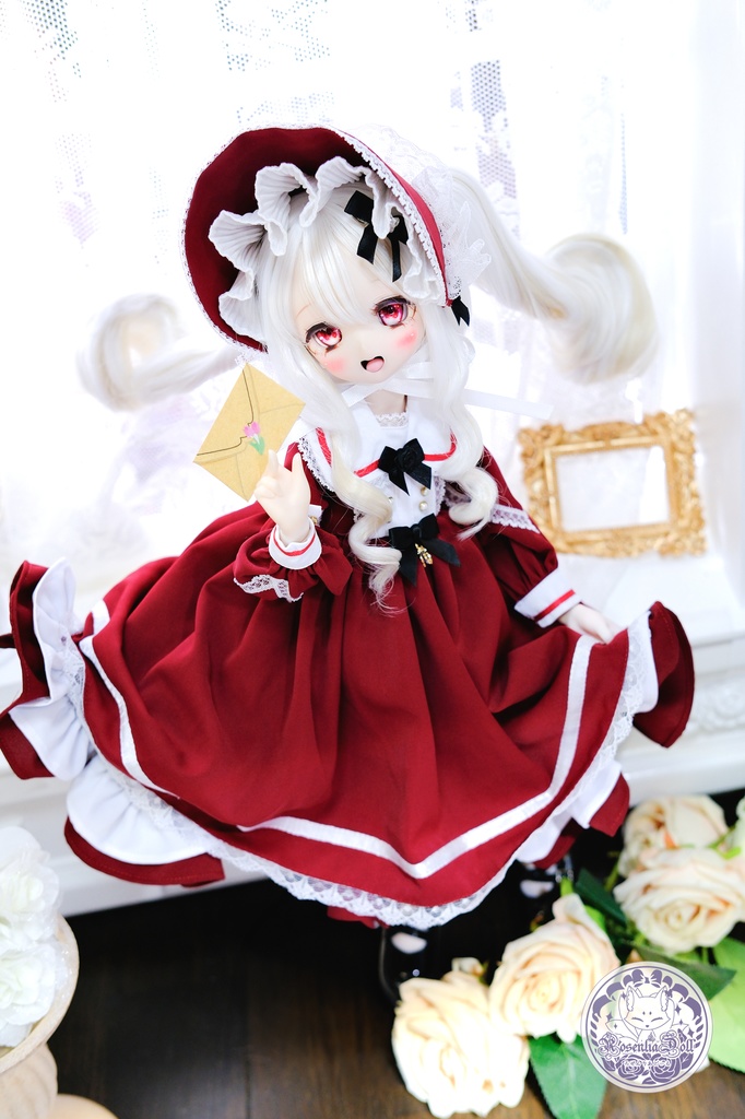 「フラワーレター」MDD・SDM・1/4サイズ通用 ドール服 5点セット