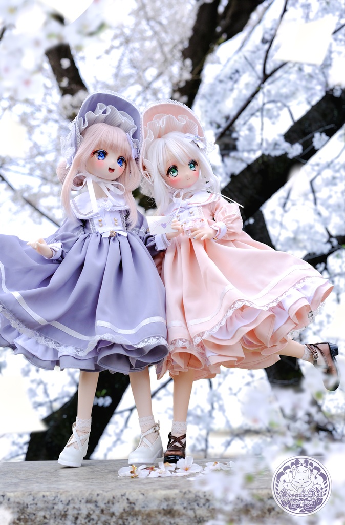 「フラワーレター」MDD・SDM・1/4サイズ通用 ドール服 5点セット