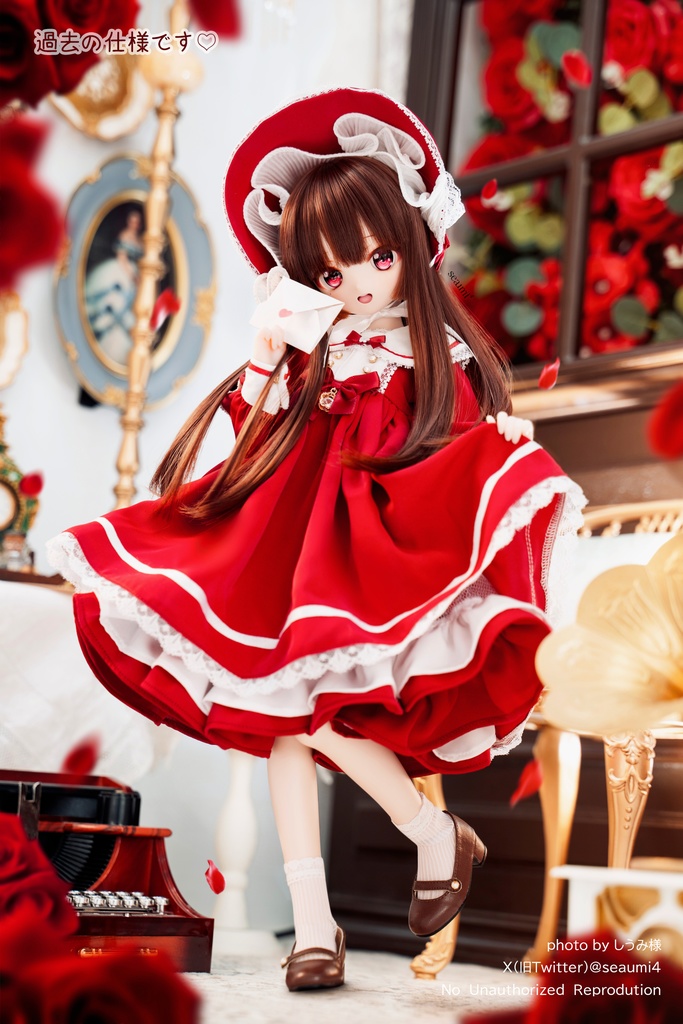 フラワーレター」MDD・SDM・1/4サイズ通用 ドール服 5点セット