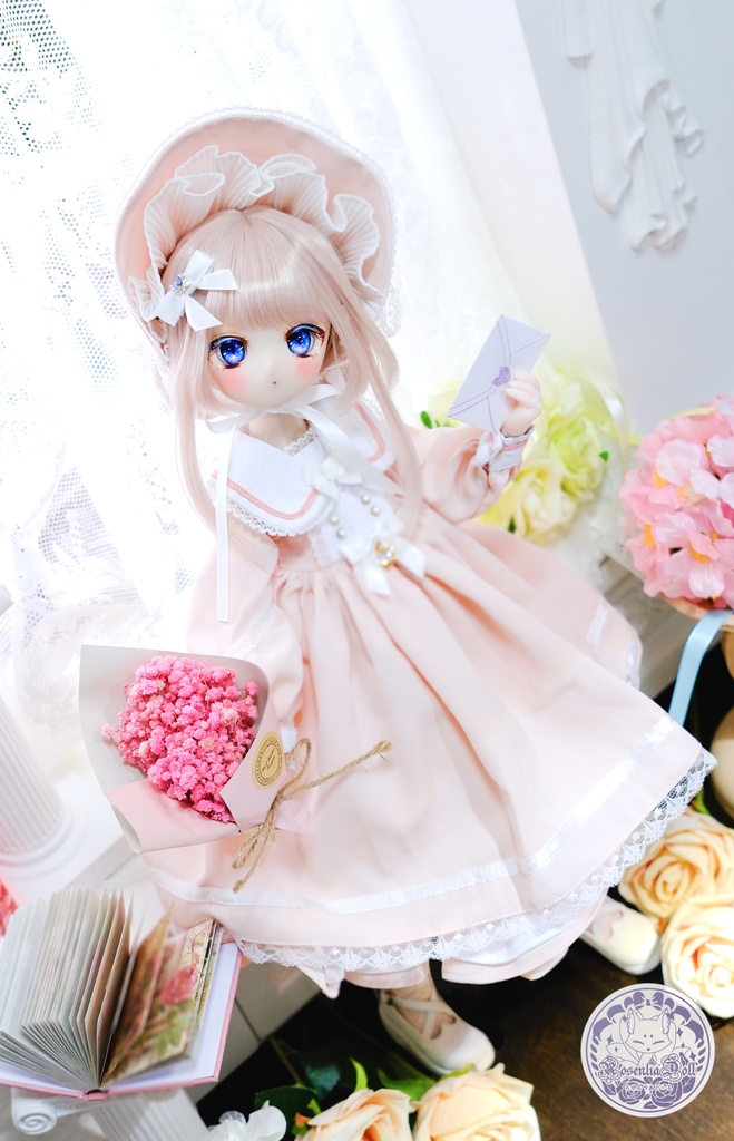 「フラワーレター」MDD・SDM・1/4サイズ通用 ドール服 5点セット