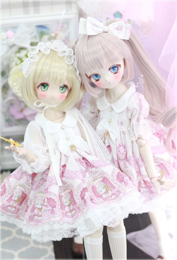 完売御礼】「Ms.キャット」MDD・SDM通用 ドール服 ワンピース ソックス