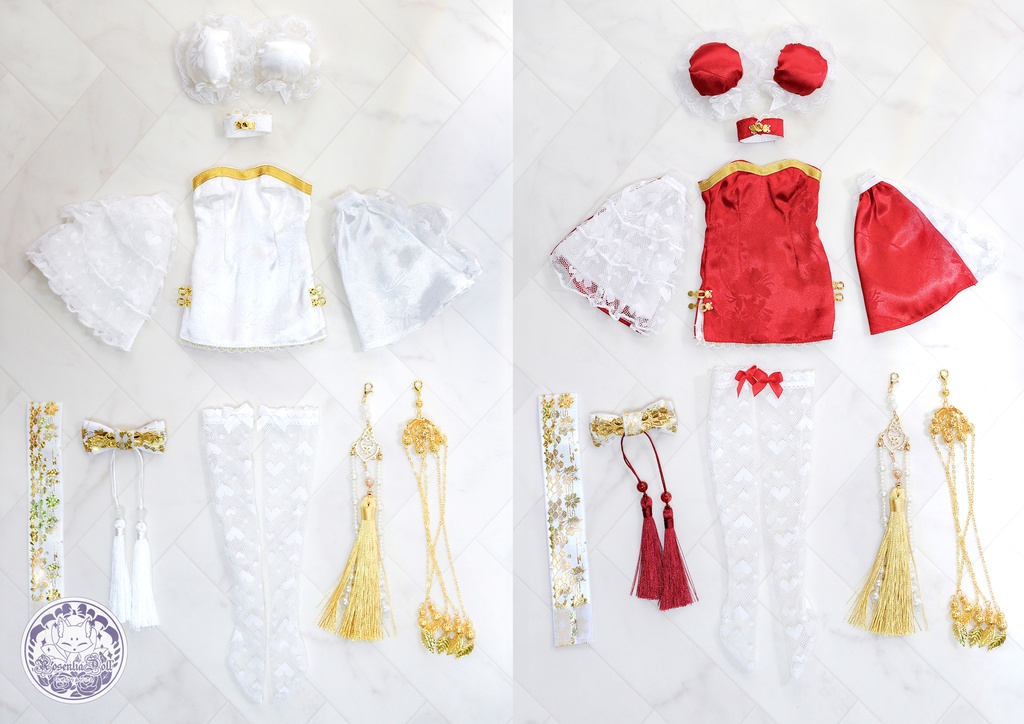 「瑠璃香」MDD・SDM・1/4サイズ通用 ドール服 8点セット