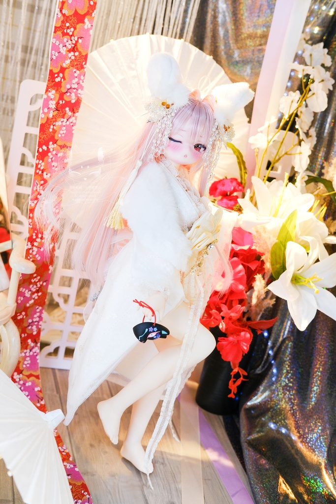 【完売御礼】「月酔いの狐さま」MDD・SDM通用 ドール服 着物 和洋服 11点セット