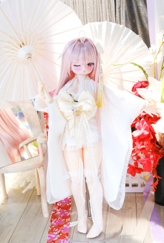 【完売御礼】「月酔いの狐さま」MDD・SDM通用 ドール服 着物 和洋服 11点セット