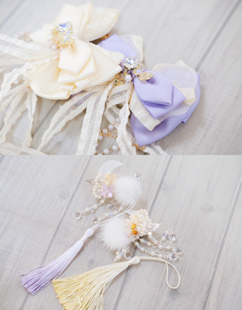 【完売御礼】「月酔いの狐さま」MDD・SDM通用 ドール服 着物 和洋服 11点セット