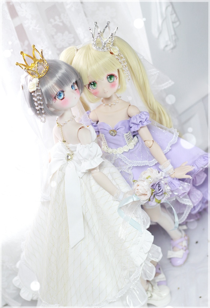 「プリンセスのワルツ」MDD・SDM通用 ウェディングドレス ドール服 11点セット