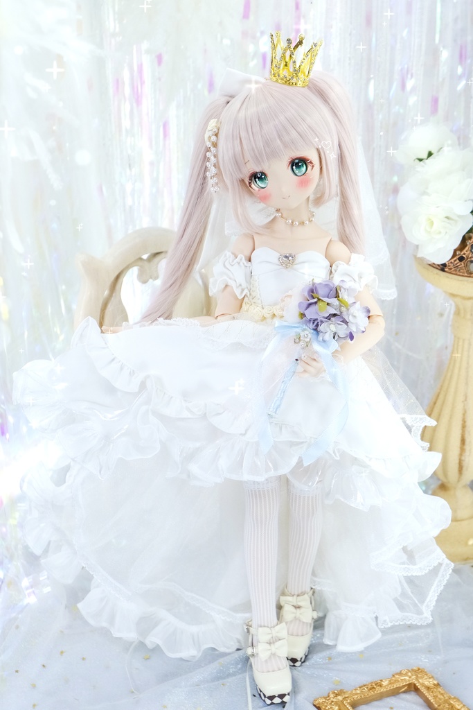 「プリンセスのワルツ」MDD・SDM通用 ウェディングドレス ドール服 11点セット