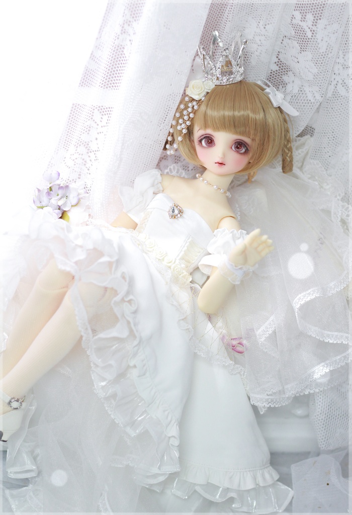 「プリンセスのワルツ」MDD・SDM通用 ウェディングドレス ドール服 11点セット