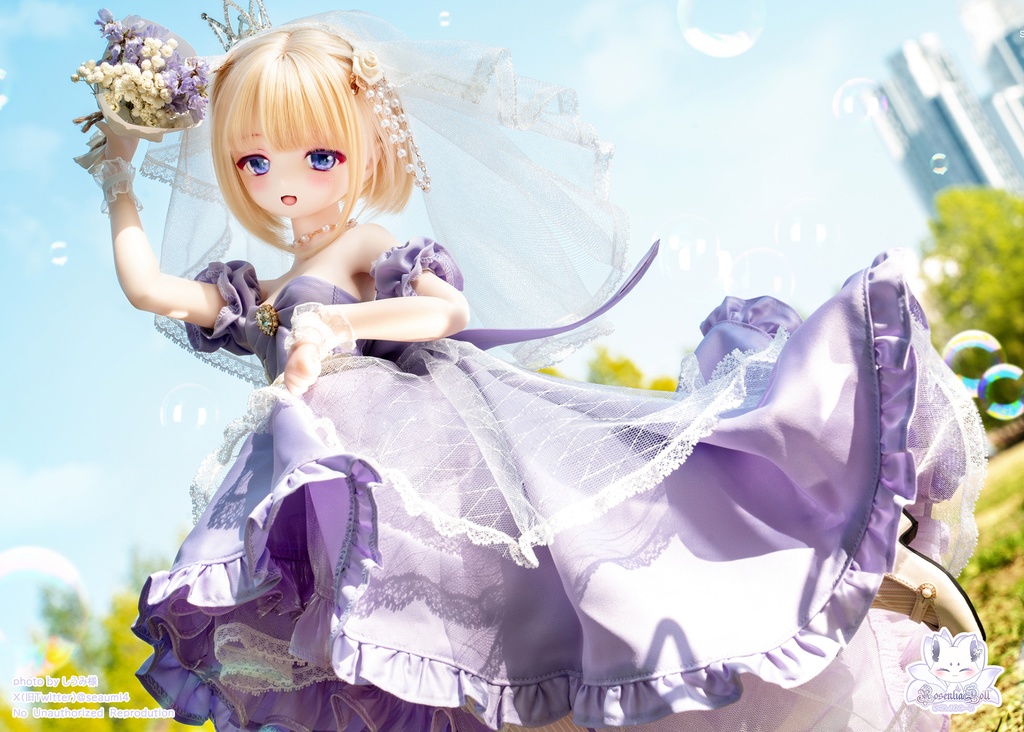 「プリンセスのワルツ」MDD・SDM通用 ウェディングドレス ドール服 11点セット