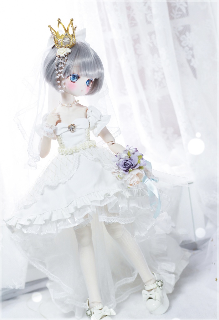 「プリンセスのワルツ」MDD・SDM通用 ウェディングドレス ドール服 11点セット