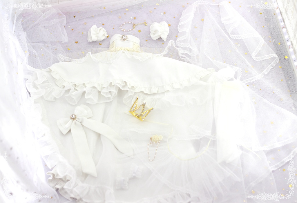 「プリンセスのワルツ」MDD・SDM通用 ウェディングドレス ドール服 11点セット