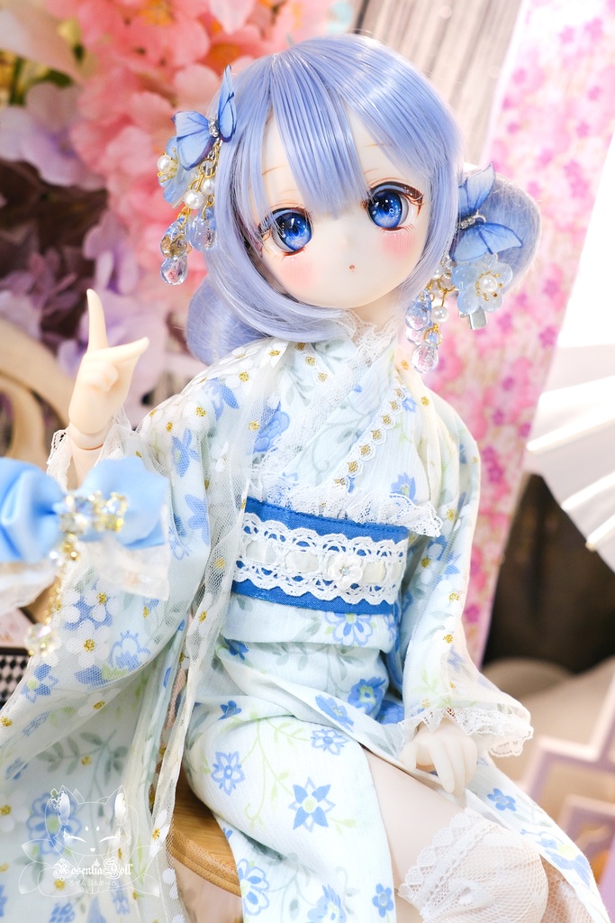 「花見小町」 MDD・SDM通用 ドール服 着物 和洋服 8点セット 2WAY♪