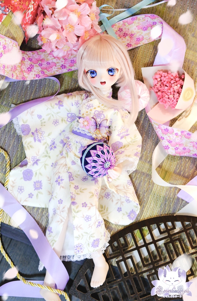 「花見小町」 MDD・SDM通用 ドール服 着物 和洋服 8点セット 2WAY♪