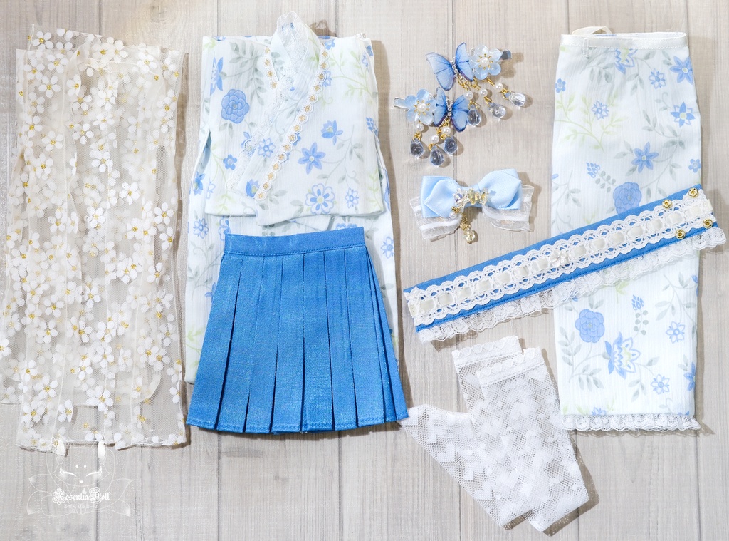 「花見小町」 MDD・SDM通用 ドール服 着物 和洋服 8点セット 2WAY♪