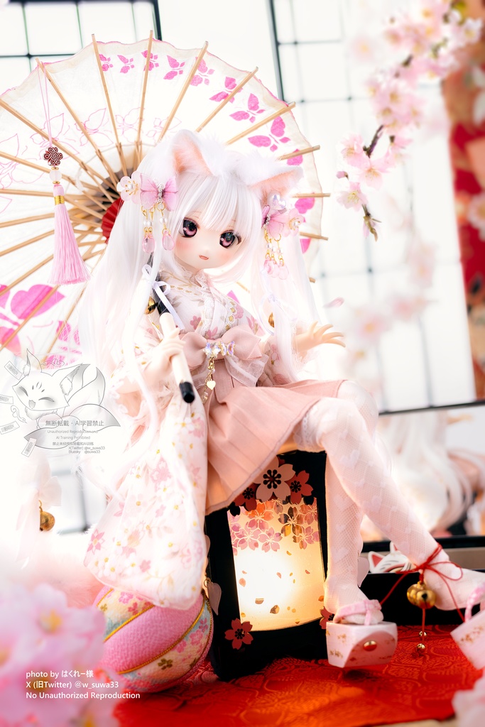 「花見小町」 MDD・SDM通用 ドール服 着物 和洋服 8点セット 2WAY♪