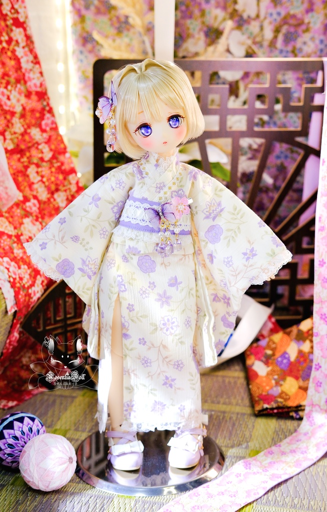 「花見小町」 MDD・SDM通用 ドール服 着物 和洋服 8点セット 2WAY♪