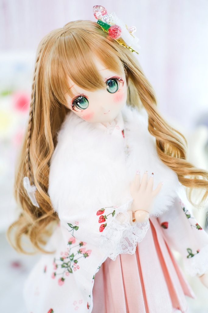 「もふもふショール」 1/4サイズ~1/3サイズドール通用 ファーショール 着物 洋服