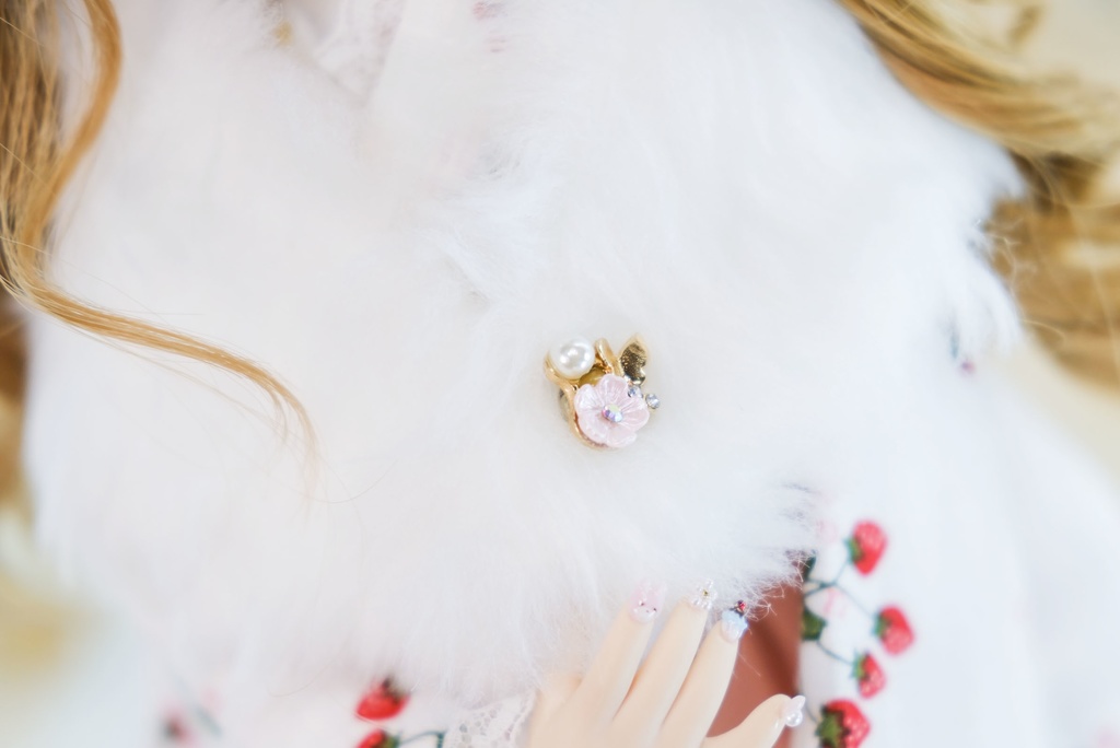 「もふもふショール」 1/4サイズ~1/3サイズドール通用 ファーショール 着物 洋服