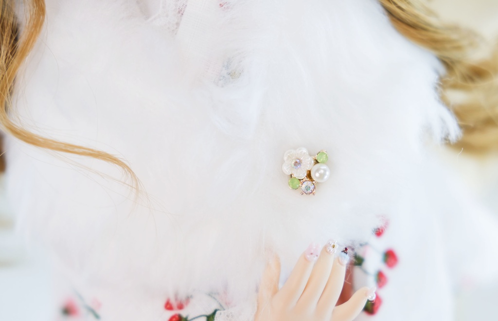 「もふもふショール」 1/4サイズ~1/3サイズドール通用 ファーショール 着物 洋服